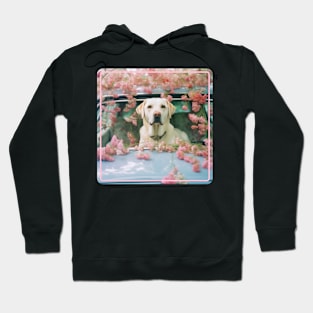 Lovable Dog And Flowers Hoodie